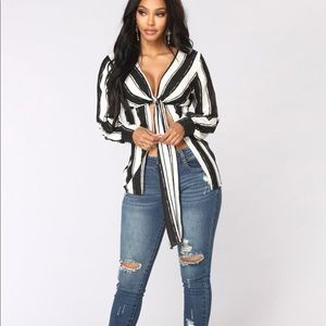 Black & White High Low Top